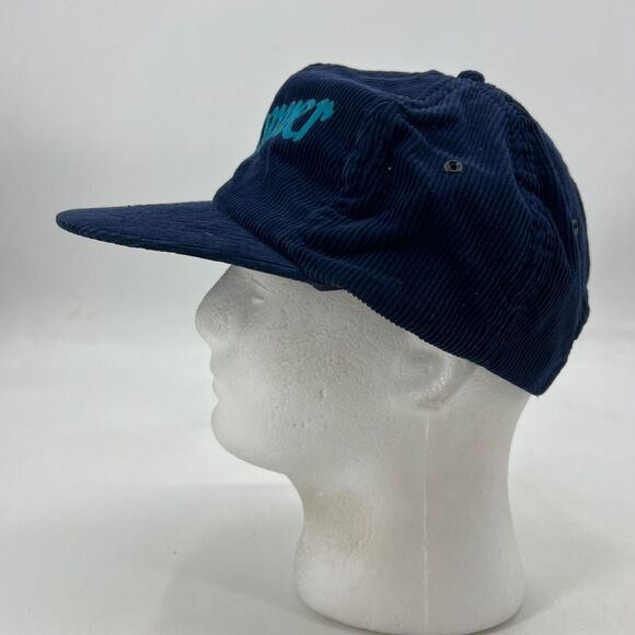 Vintage Smith Western Hat Mens Snapback Navy La Conner Corduroy Baseball Cap - Picture 10 of 15